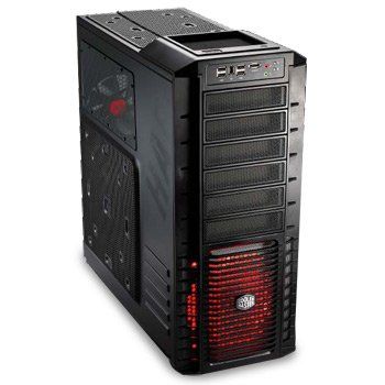 Cooler Master QH avant : boîtier noir et rouge